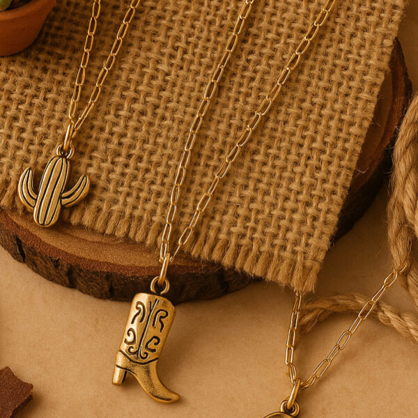 Chickie Cowgirl Charm Pendant Necklace