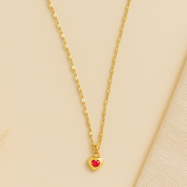 Birthstone Heart Pendant Necklace