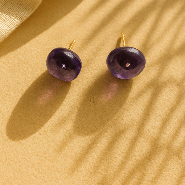 Amethyst Stone Studs