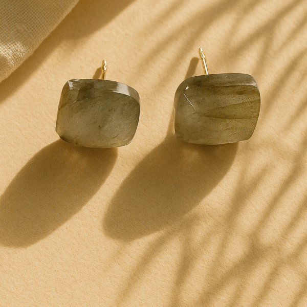 Labradorite Stone Studs