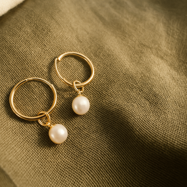 Freshwater Pearl Hoops
