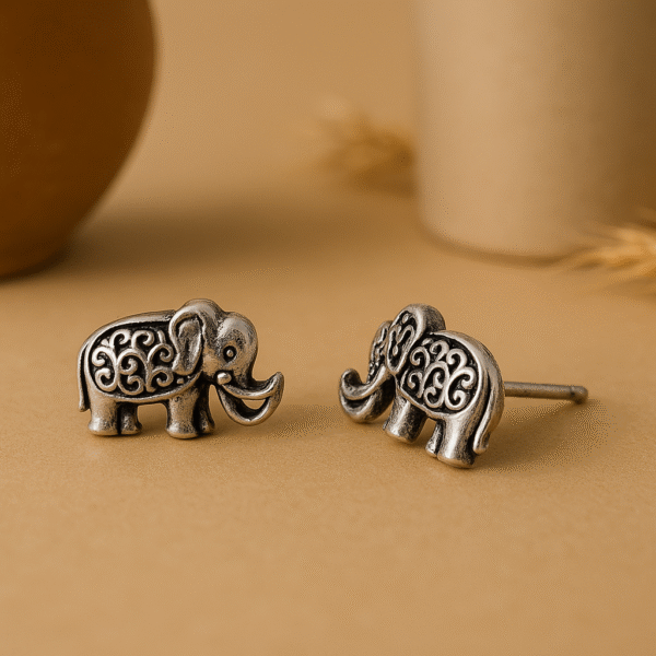 Rustic Elephant Studs